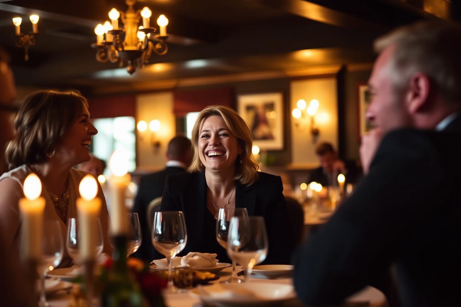 Guests at dinner
